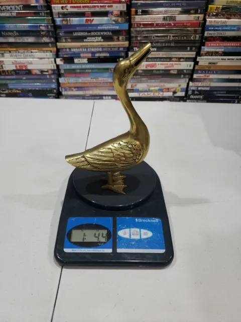 Brass Duck Goose Swan Bird Figurine Statue Decor vintage solid 8.75" Tall 🇺🇸