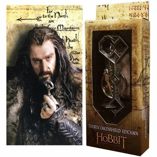 Porte-clés Thorin Oakenshield – La Clé De La Montagne Solitaire – Réplique Officielle The Hobbit – Métal Moulé 17 Cm – Cadeau Collector