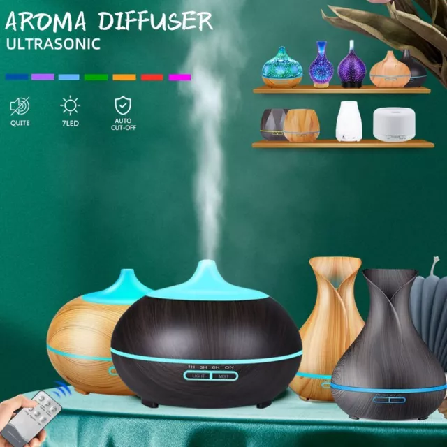 LED Ultrasonic Aroma Aromatherapy Diffuser Air Humidifier Purifier Essential Oil