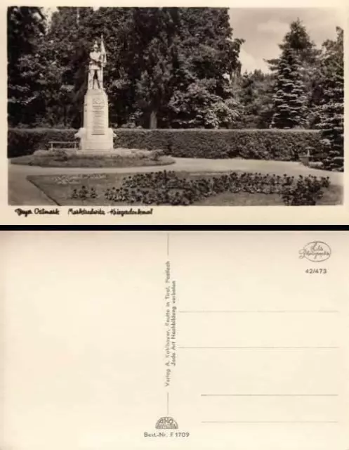 (a1513) AK Marktredwitz Bayer. Ostmark - Kriegerdenkmal - ECHTFOTO ng ca. 1942