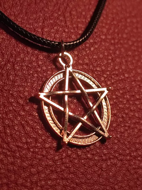 24 Runen Pentagramm Anhänger Halskette Amulett Stern Charm Link Kette  Halsketten