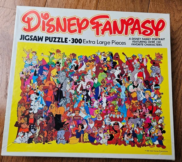 VTG DISNEY FANTASY Jigsaw Puzzle 300 XL Pieces 1981 Whitman Missing 1