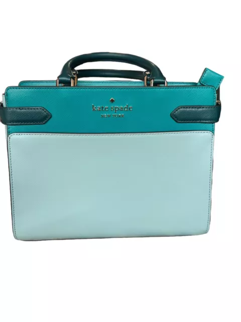 Kate Spade New York Staci Small Saffiano Leather Satchel Bag Frosted Spearmint