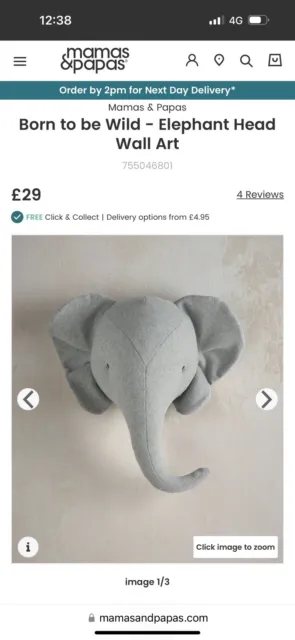 Mamas And Papas Wall Elephant