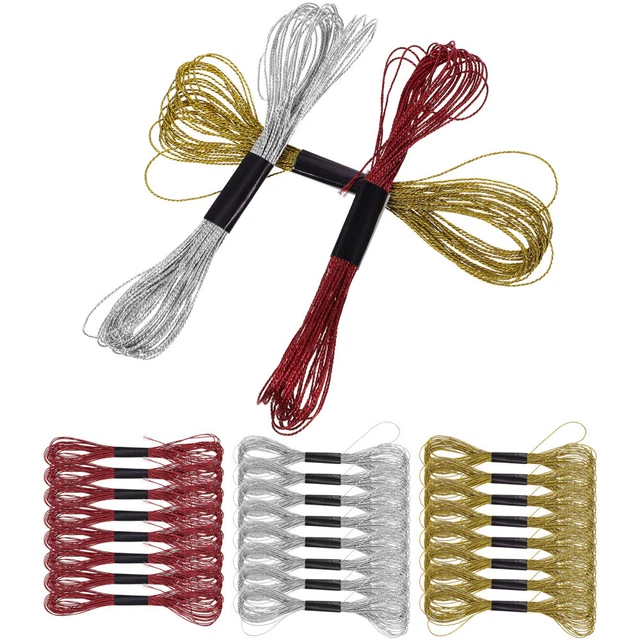 36 rollos con agujas artesanías metal artesanías para niños hilo de bordar hágalo usted mismo