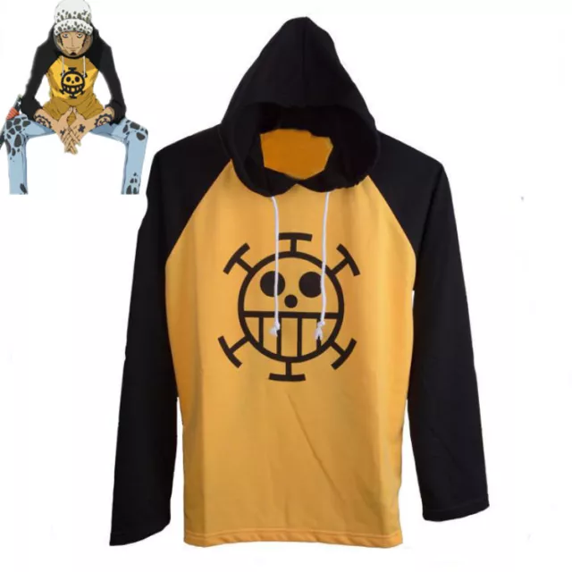 Anime One Piece Sweatshirt Cosplay Hoodie Trafalgar Law Cos Cotton Pullover Coat