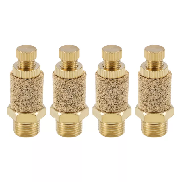 Haut  échappement air pneumatique réglable cuivre Pot or BSPT 1/8 4pcs