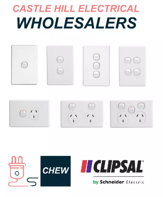 Clipsal Classic Range C2000 Light Switches and Powerpoints White Electric