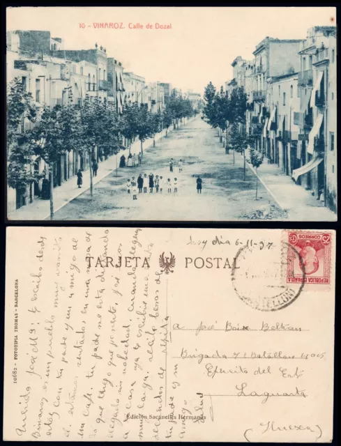 Castellón - Edi o TP 685 - Postal "Vinaroz - Calle del Dozal" - Mat "Vinaroz...