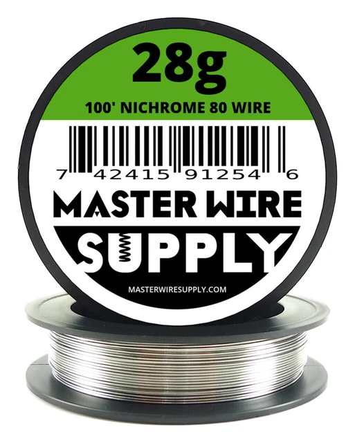 MWS - Nichrome 80 - 100 ft - 28 Gauge Round Wire