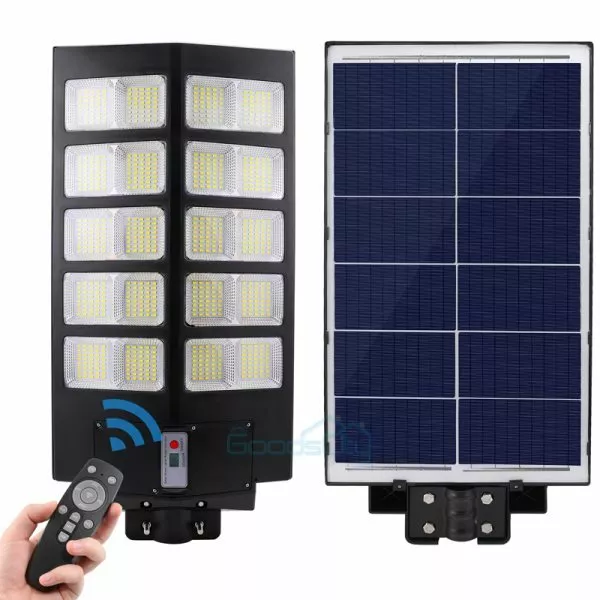 1000W LED Solar Wall Light Motion Sensor Outdoor Garden Security Street Lamp USA