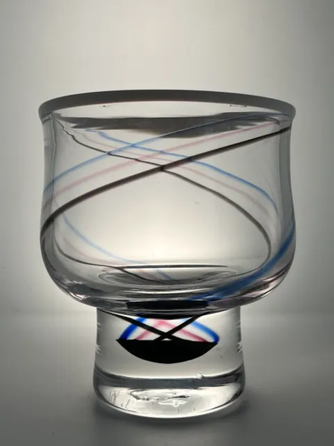 Strombergshyttan Glass Eric Hoglund Signed Stena 50-year Glass Vase
