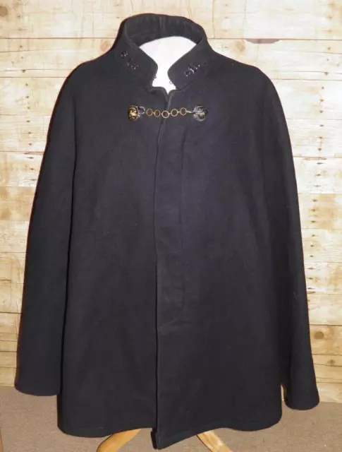 Edwardian Black British Metropolitan Police Service '616' Officers Wool Cape