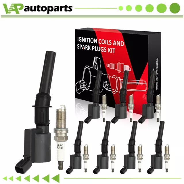 8 Ignition Coil & Spark Plugs For Ford F-150 Expedition 4.6L 5.4L V8 DG508 SP479