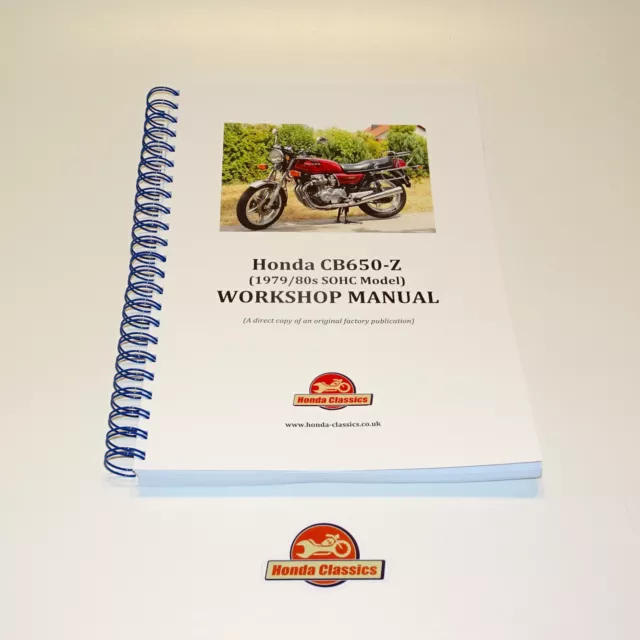 Honda CB650 SOHC Quattro Fabbrica Officina Shop Manual Libro Riproduzione HWM047