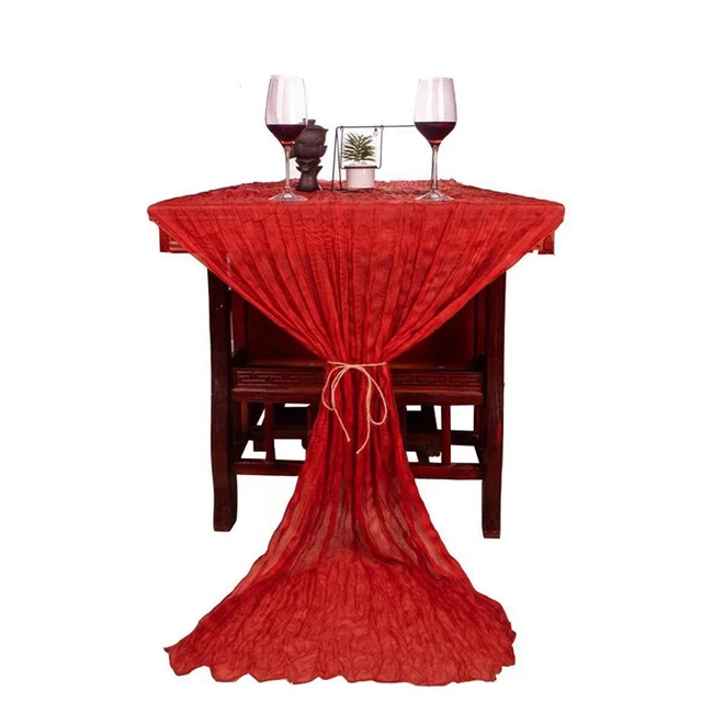 Confezione Da 5 Runner Da Tavola In Garza Rosa Antico, 3 M X