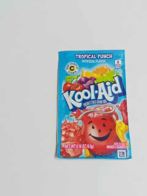 10 Sachets Kool-Aid Tropical Punch Flavoured Unsweetened Drink Mix, 10 x 4.5g