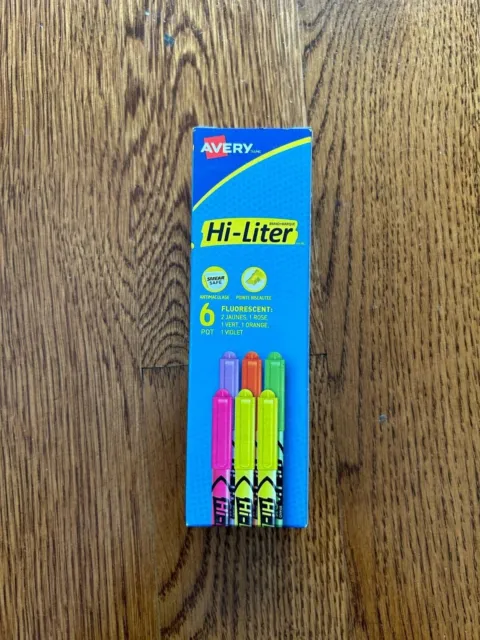 Avery Hi-liter Pen-Style 6pack Chisel Tip