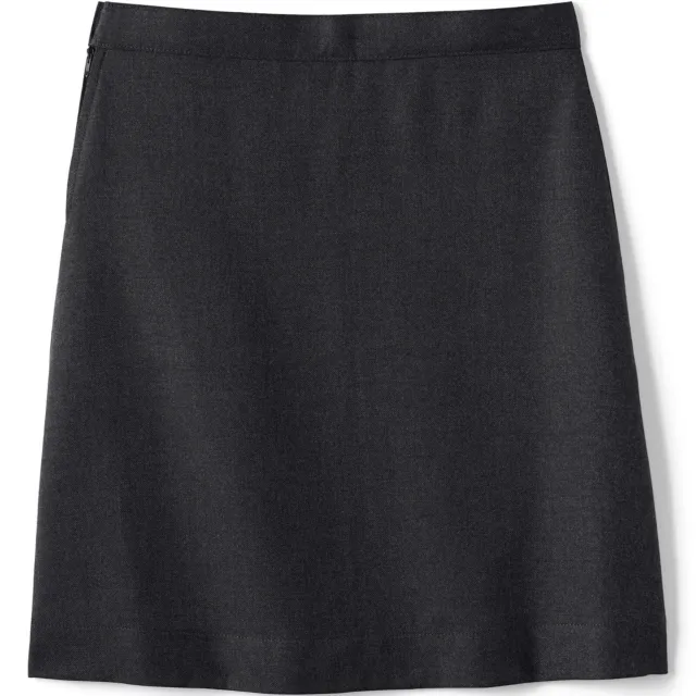 Lands's End School Uniform Girls Solid A-line Skirt Below the Knee Black Size 10