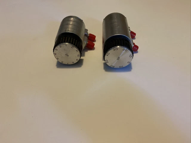 Lot of 2 Texscan RA71 0-70 dB & RA-70 0-10 dB Rotary Attenuators