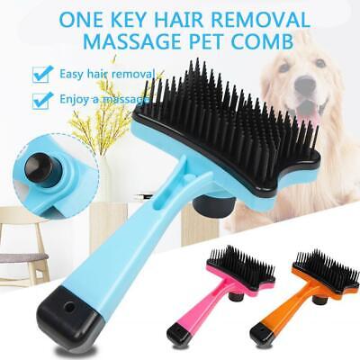 Self-Cleaning Grooming Brush Pet Dog Cat Slicker Comb Hair Trimmer Fur SheddingA