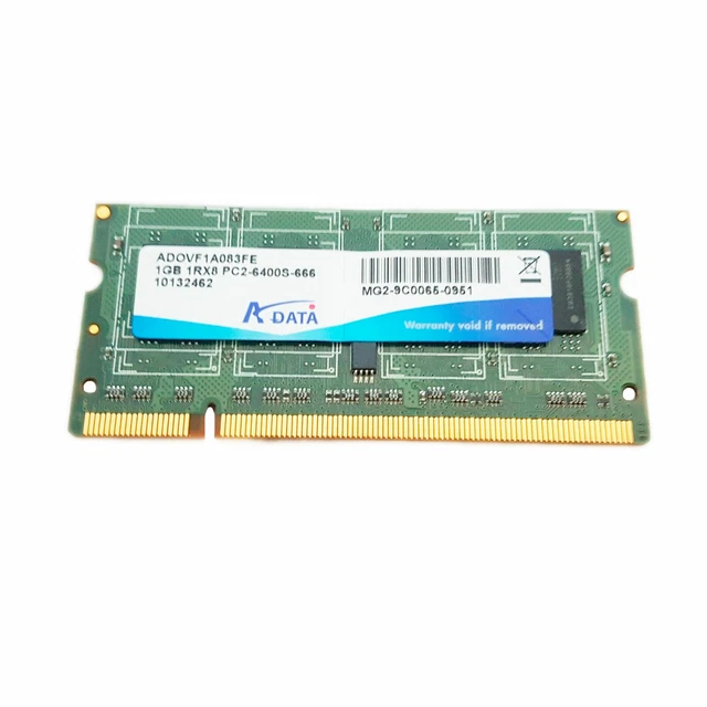 MEMORIA RAM ADATA 1GB 1Rx8 PC2-6400S DDR2 Memory Ram ADOVF1A083FE