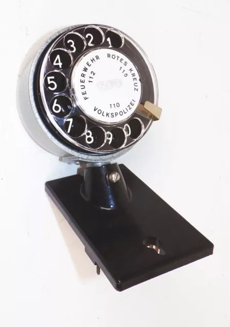 Old Telephone Dial Red Cross National Police Fire Brigade GDR Spare Part