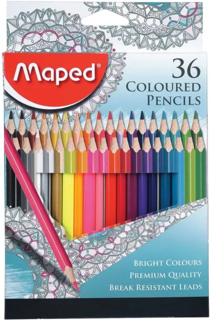 Maped Lápices de Colores - Adulto para Colorear - Paquete De 36 - Varios Colores