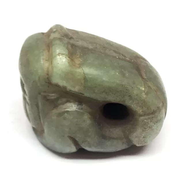 Pre-Columbian Olmec Acrobat  Jade Stone Bead Pendant  Translucent