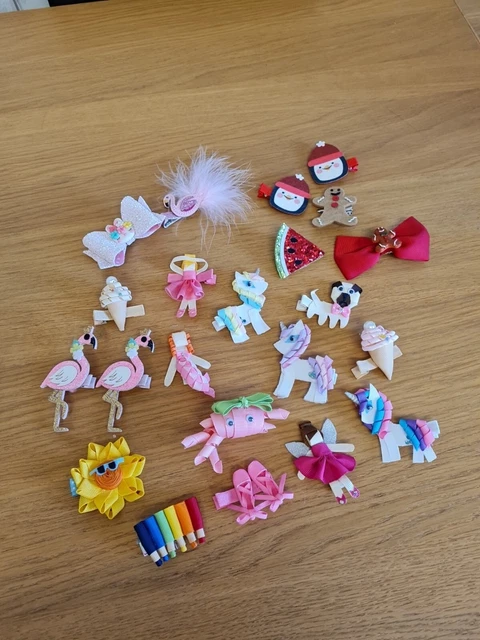 Bundle of lovely girl's clothes, age 2-3/3-4 yrs 37 Items & bundle of hair clips 23