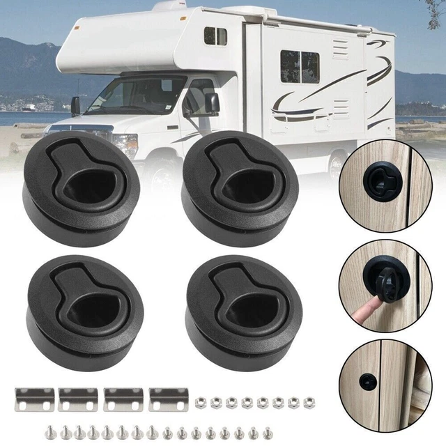 4× RV Boat Door Replace Slam Latch Hatch 2" Deck Round Pull Latch 1/2" T7
