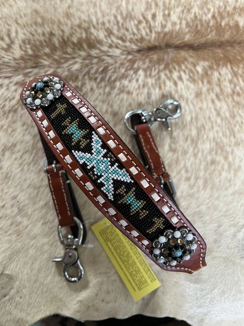 Beaded Western Leather WITHER STRAP For Breast Collar Horse Tack