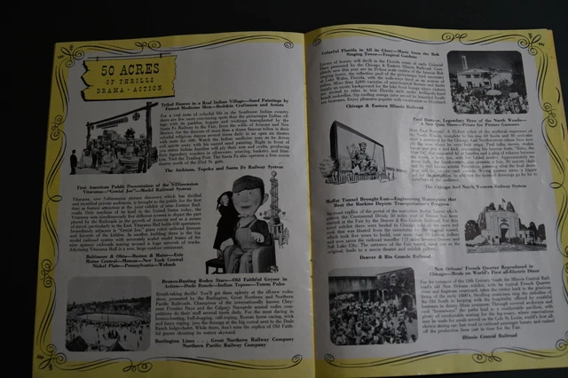 Vintage 1949 Chicago Railroad Fair Official Guide Book 3