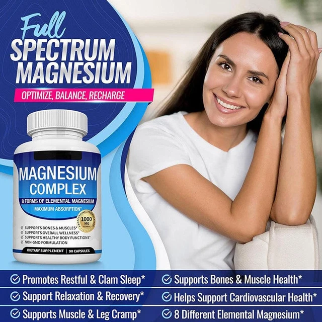Natios Magnesium Bisglycinate 1000 Mg B6, 90 Veg. Capsules - Gaia Store - Foto 4