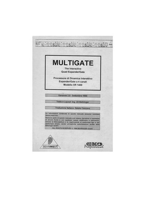 Behringer Behringer Ex2100 Dualflex Ii Manuale Di Istruzioni In Italiano 