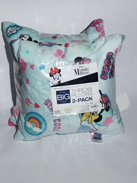 Big One Disney Minnie Mouse 2-pack Big Throw Pillows Set-New with tags Unopened
