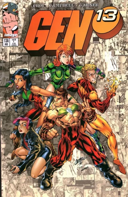 Image Comics Gen 13 Comic Book #13A (2nd Series, 1996) Newsstand Variant Cover