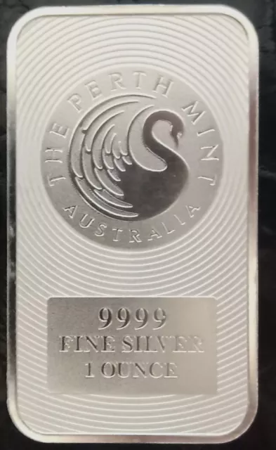 1oz Minted Kangaroo Silver Bar  Perth Mint 9999 Fine in Plastic Bag