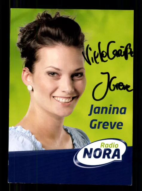 Janina Greve Radio Nora Autogrammkarte Original Signiert + F 16403