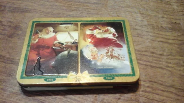 Coca Cola Christmas Santa Playing Cards in Collectible Tin 2 New & Unopen Decks