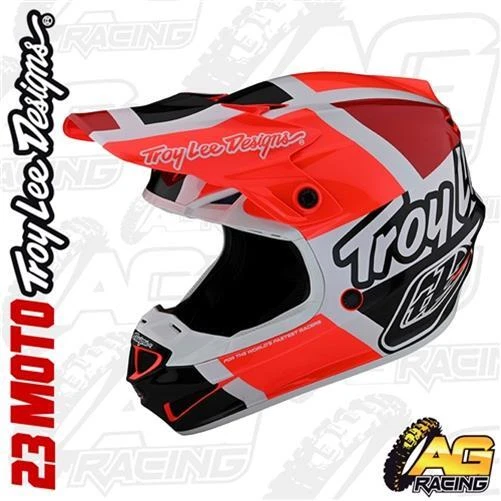 Troy Lee Designs 2023 Helm Jugend SE4 Quattro rot Kinder Junior MX Motocross