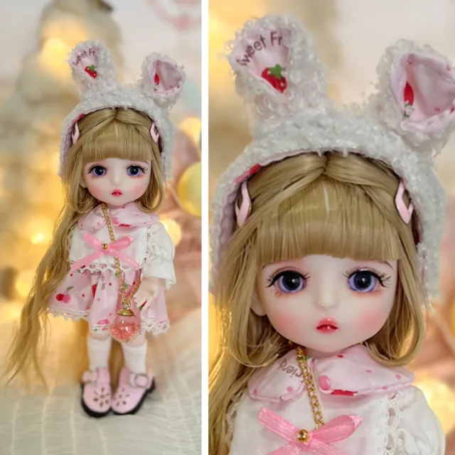 16cm Girl Doll 1/8 BJD Dolls with Fashion Outfits Wigs DIY Toy Cute Mini Doll