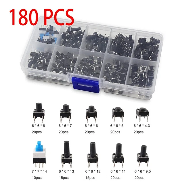 GTIWUNG Lot De 12 Interrupteurs De Porte D'Armoire Tactiles - Contact Lumière Placard 250V 1A Noir & Blanc