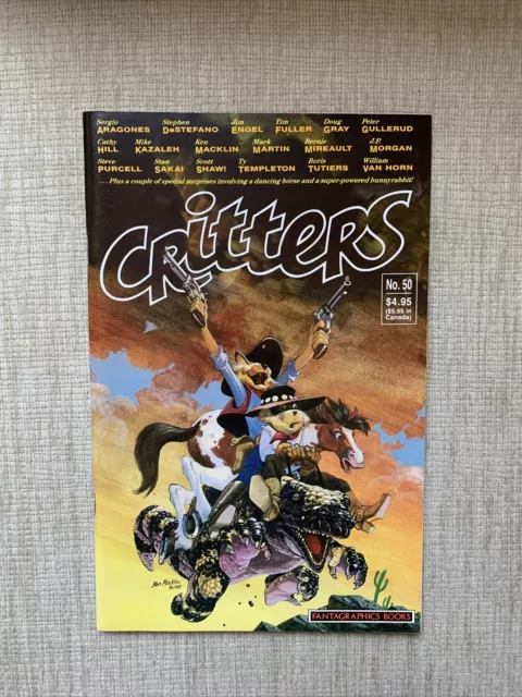CRITTERS #50 1990 RARE Last Issue Usagi Yojimbo 1st Appearance Johnny Depp NM