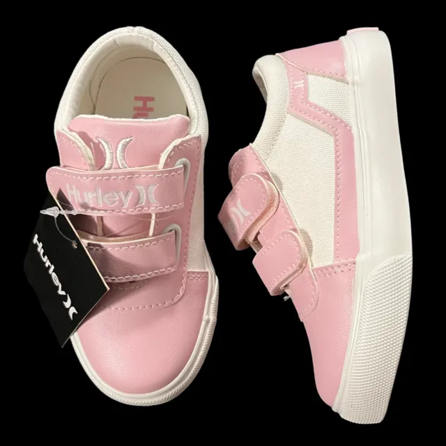 Hurley Toddler Girls Casual Sneakers Size 8-10 Pink White Stylish & Comfortable