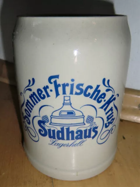 Alter Bierkrug Steinkrug Steingut Sommer Frische Krug Sudhaus 0,5 Liter