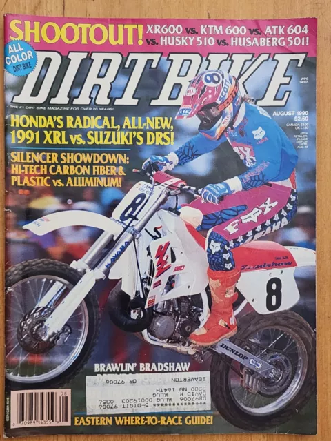 Dirt Bike August 1990 Vintage Motocross Magazine HOT PINK Shootout XR600 KTM ATK