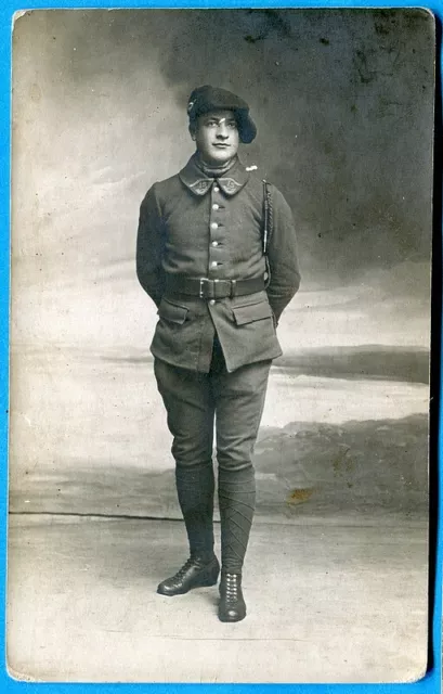 CPA PHOTO : Soldat du 15° Bataillon de Chasseurs Alpins