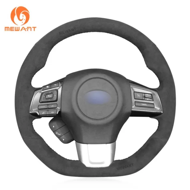 For Subaru Levorg STI Steering Wheel Cover Alcantara Wrap Leather Carbon Suede J