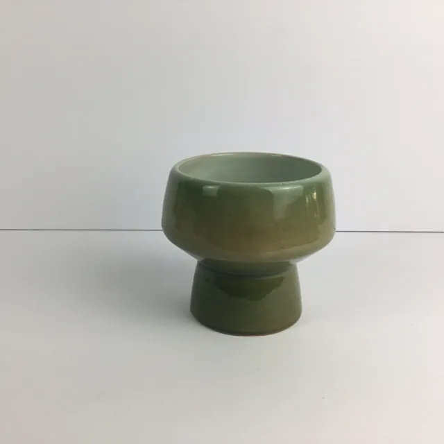 Ellis Studio Australian Pottery Vase Signed Green Glaze